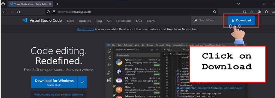 Visual Studio Code download myschoolhouse.in