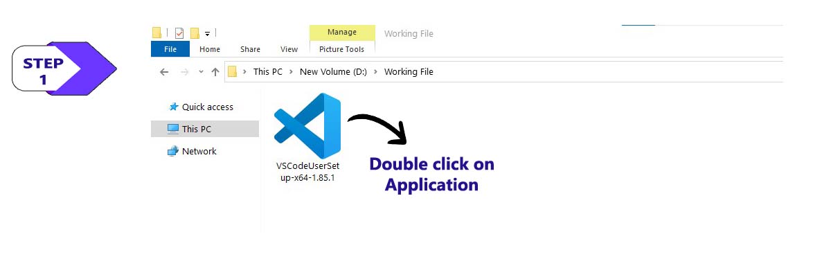 Visual Studio Code install step 1 myschoolhouse.in