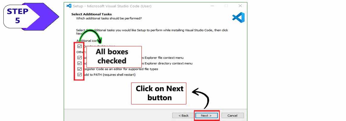 Visual Studio Code install step 5 myschoolhouse.in