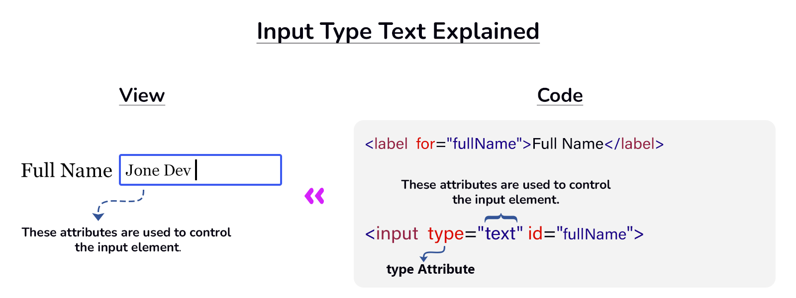 It has been explained how to use the HTML input type text